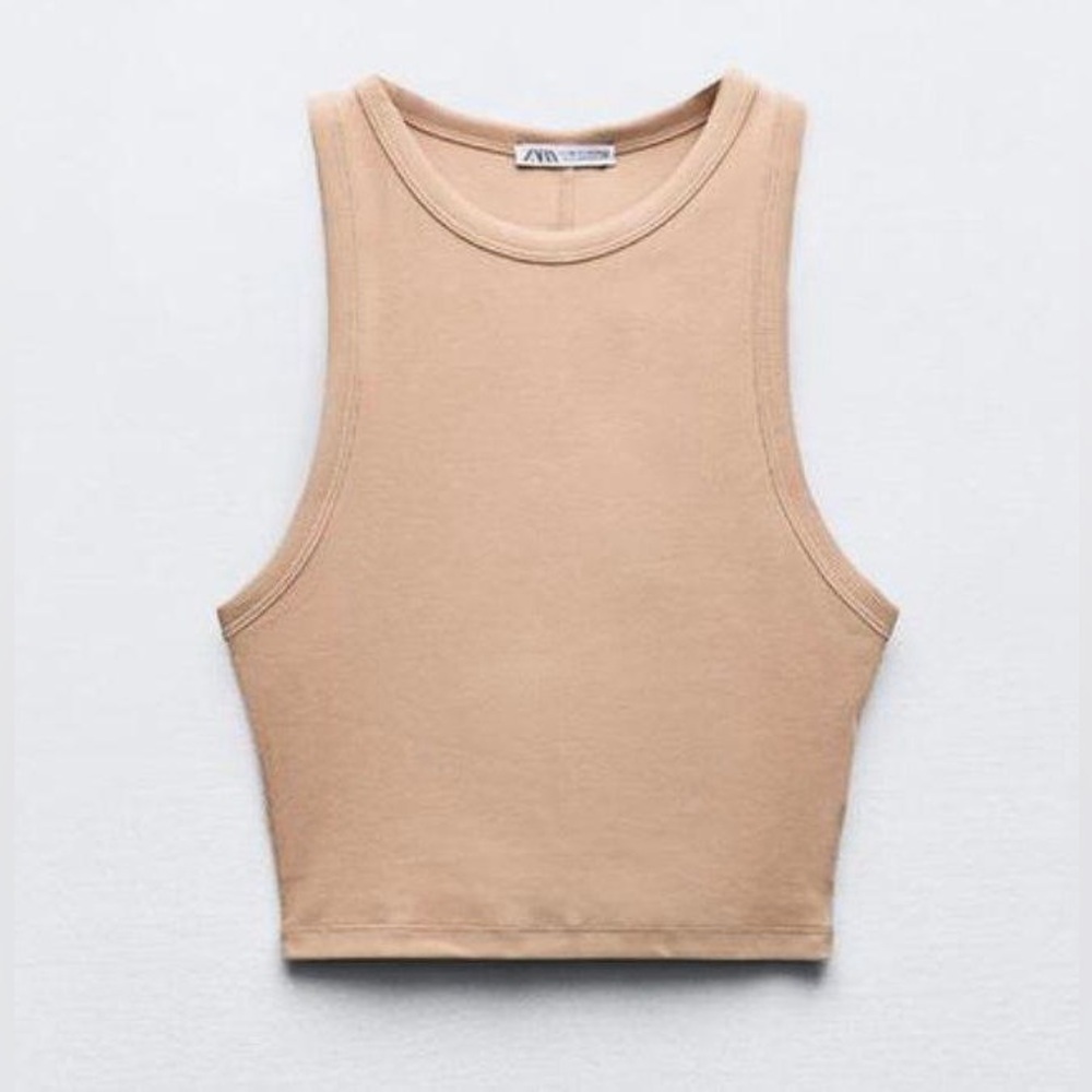 Zara ribbed cropped tank